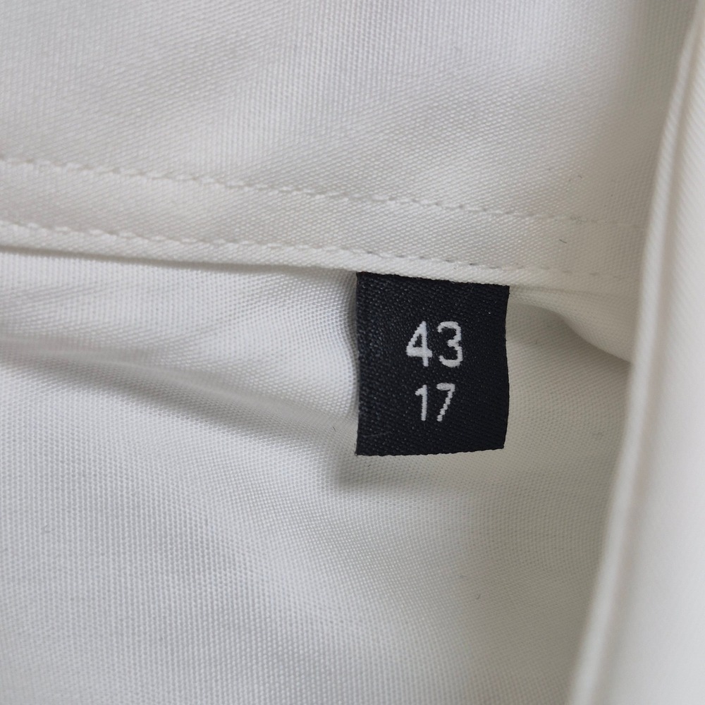 Hugo Boss Dress Shirt Mens 17 White Jenno Slim Fit Easy Iron - Picture 4 of 12
